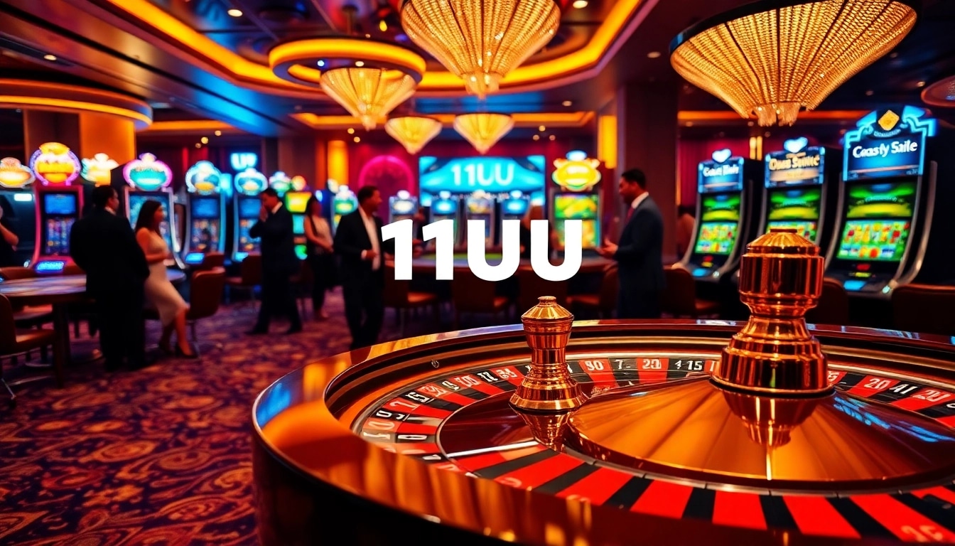 Experience 11UU excitement at a luxurious casino table filled with chips and cards.