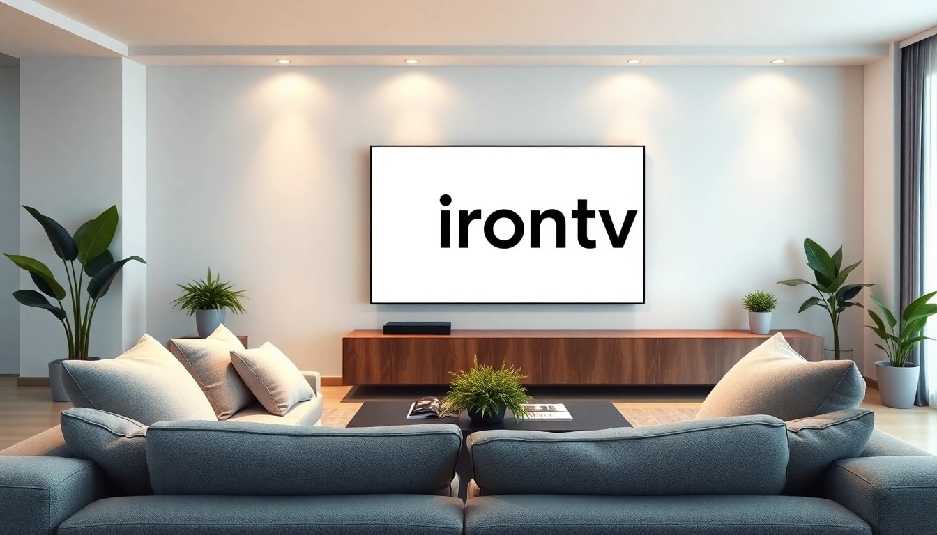 Experience the latest shows on the vibrant iron tv screen in a cozy living room setting.