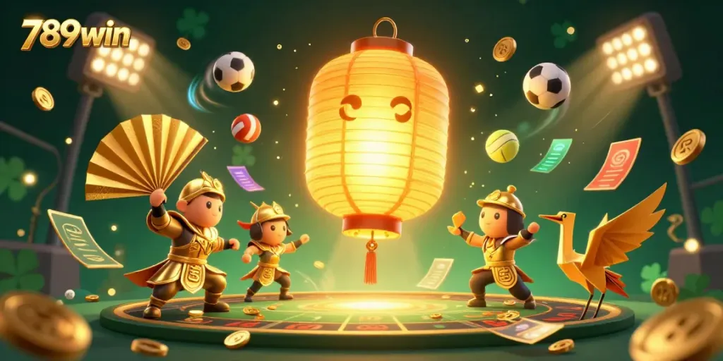 Experience thrilling moments with 789win gaming, featuring vibrant casino animations and lucky symbols.