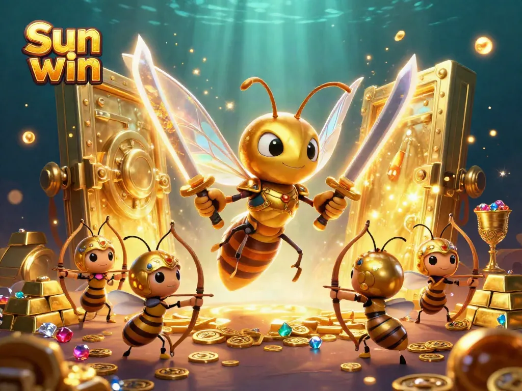 Engage in the thrilling Sun win experience with vibrant casino elements and characters.