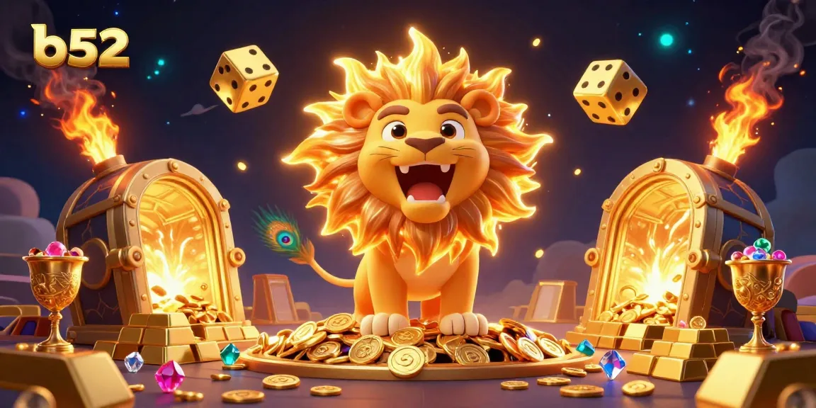 Experience thrilling action at the b52 casino with golden treasures and vibrant characters.
