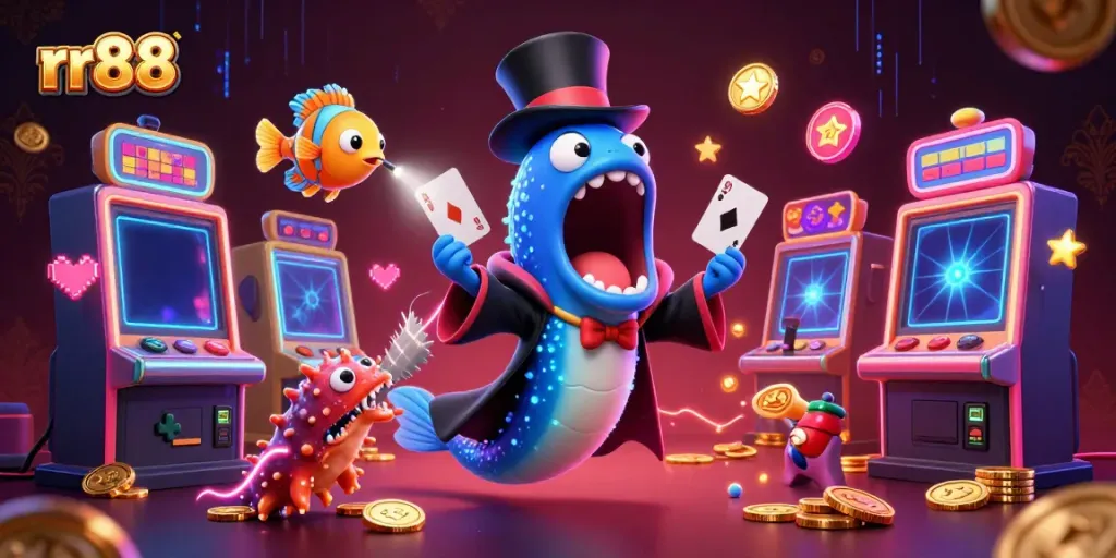 Experience winning strategies with rr88 casino games illustrated by vibrant characters in a dynamic scene.
