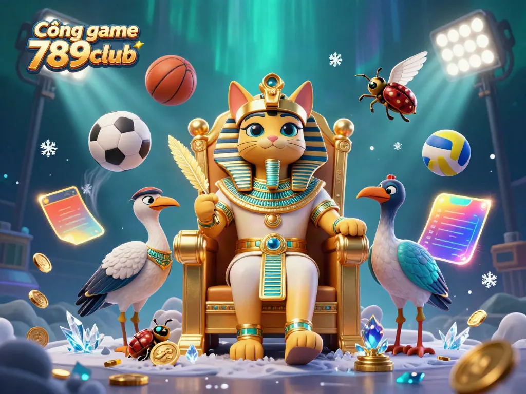 Experience the vibrant action at Cổng game 789club with dynamic casino elements and lively characters.