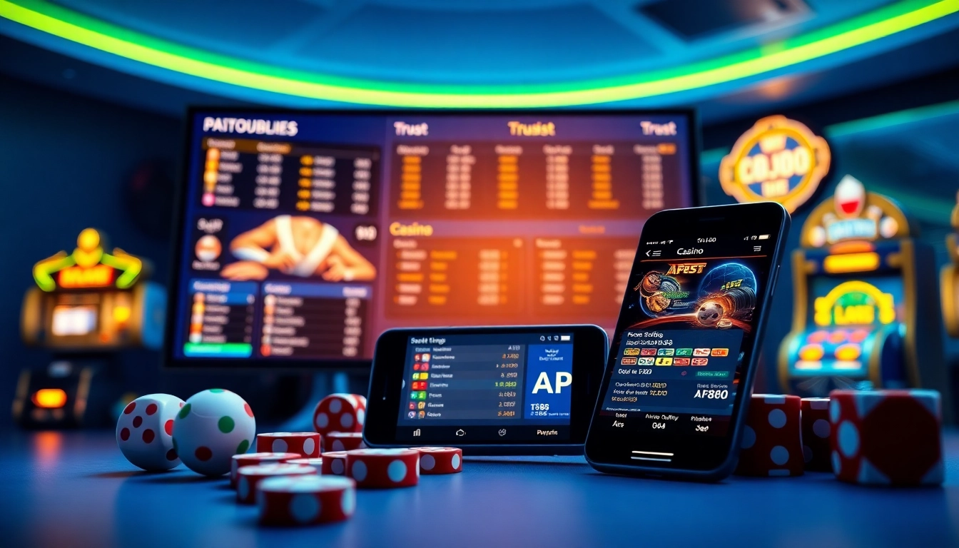 Engaging visual of af88 com showcasing a modern online betting app and gaming interface.