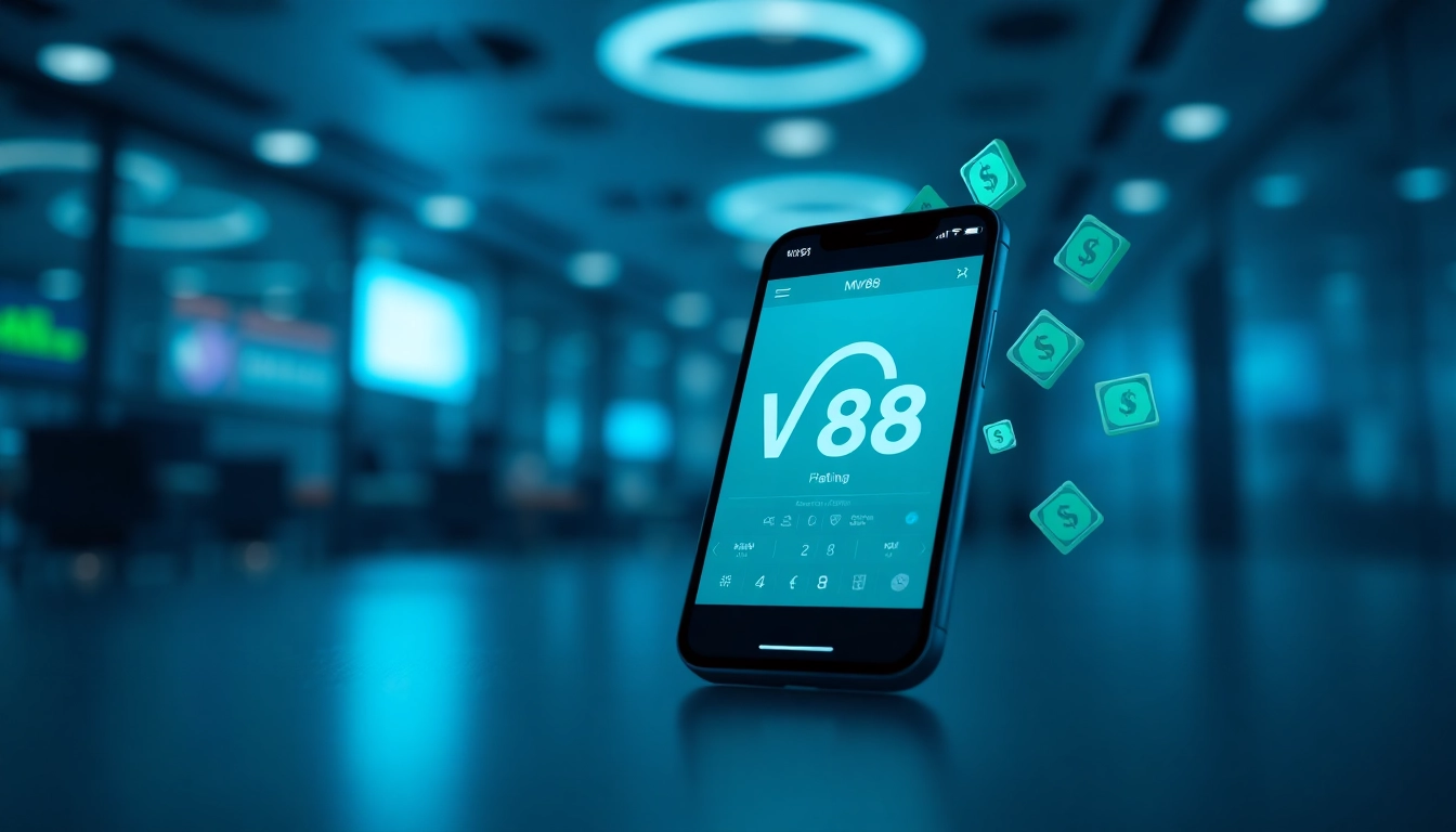 MV88 app on smartphone showcasing safe USDT transactions in a professional online betting environment.