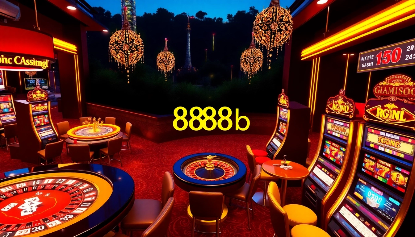 Engaging players at nhà cái 888b, experiencing thrilling casino games with vibrant visuals.
