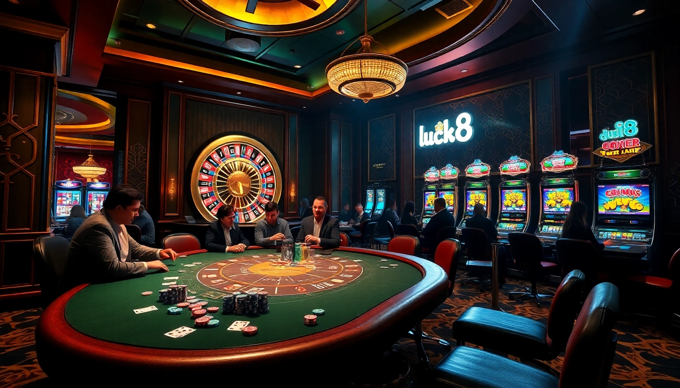 Experience thrilling gameplay at luck8 with vibrant slots and a glamorous casino ambiance.