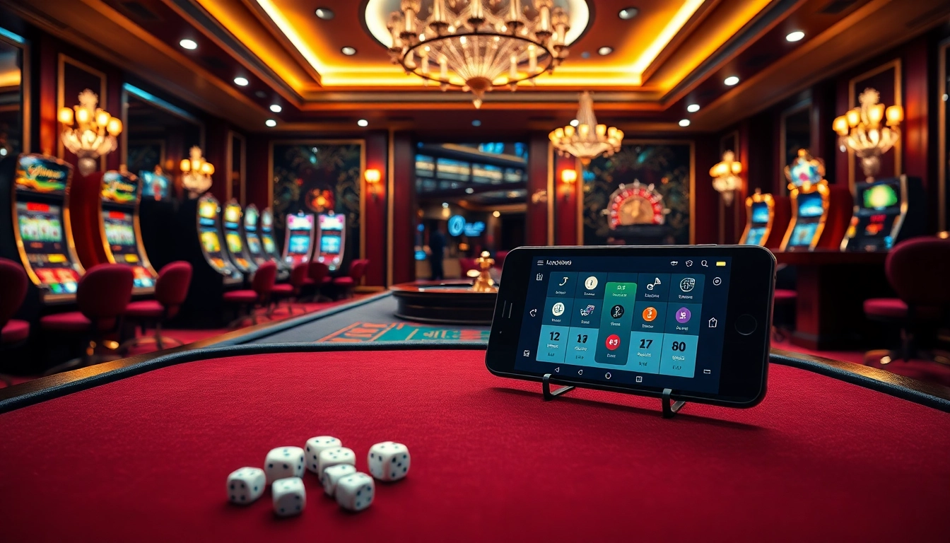 The app lc88 empowers players with seamless mobile gaming, showcased in a vibrant casino setting.