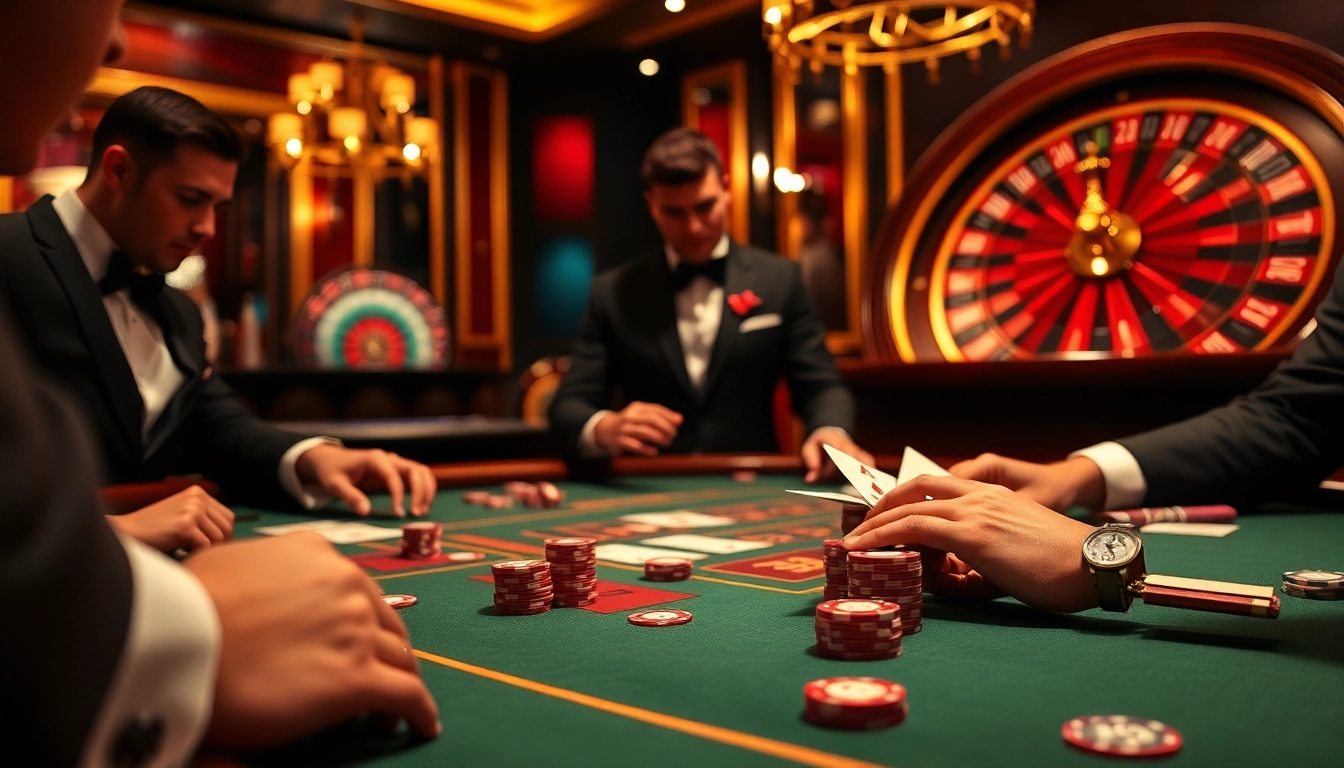 S88vip players engaging in a thrilling poker game with vibrant chips and cards.