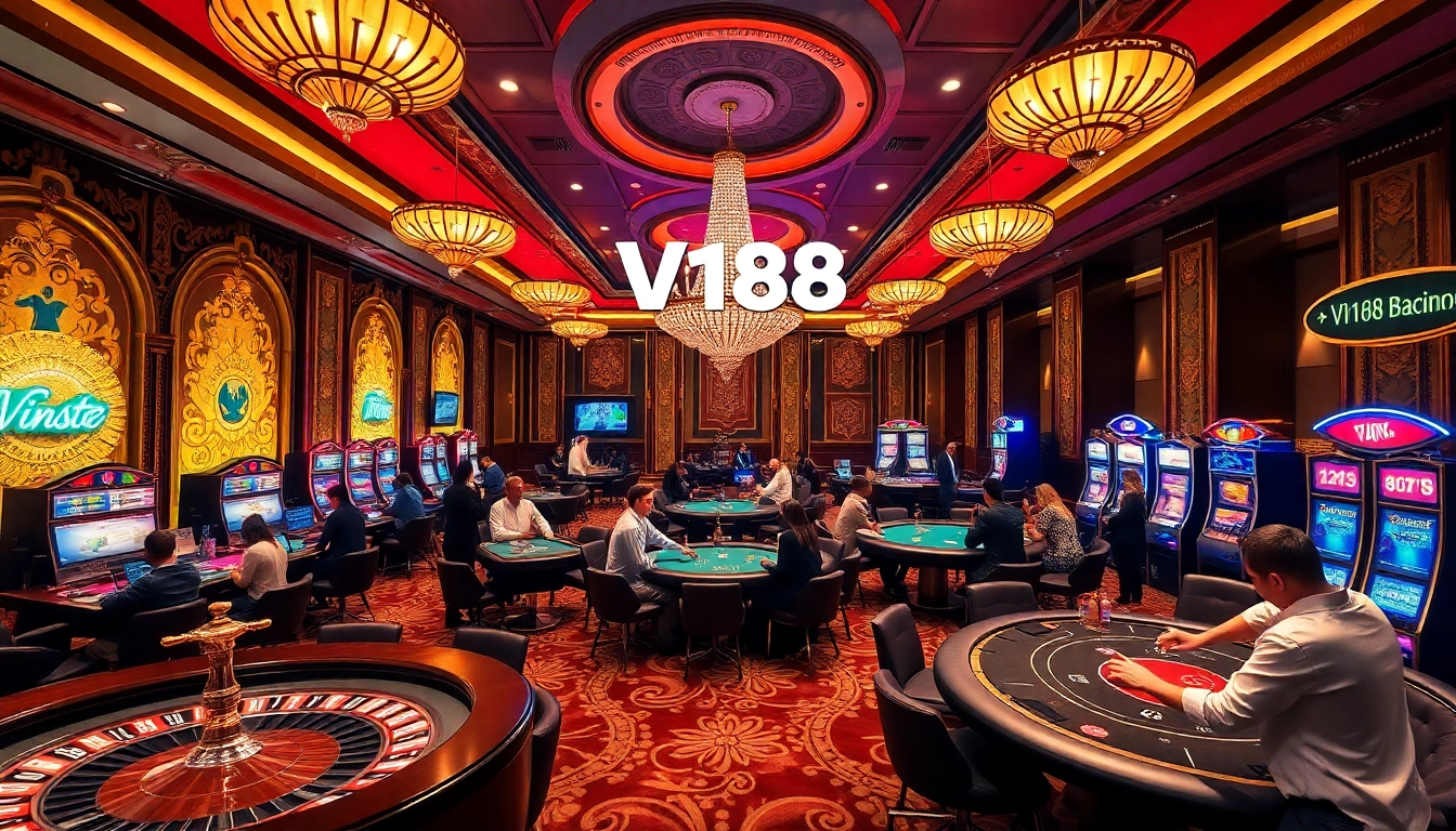 Experience the thrill of VN168 casino with players engaging in exciting games.