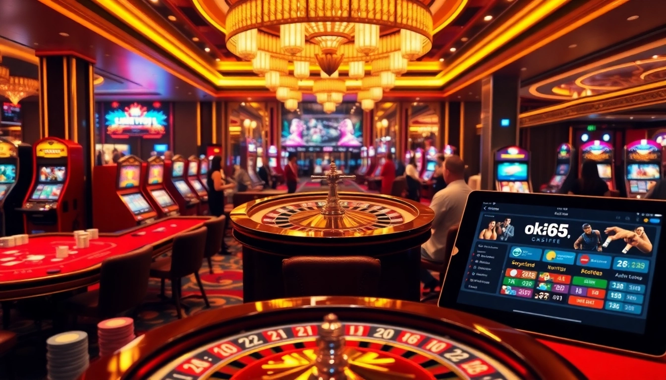 Experience the excitement of casino gaming at ok365.free with vibrant tables, spinning roulette, and incredible jackpots.