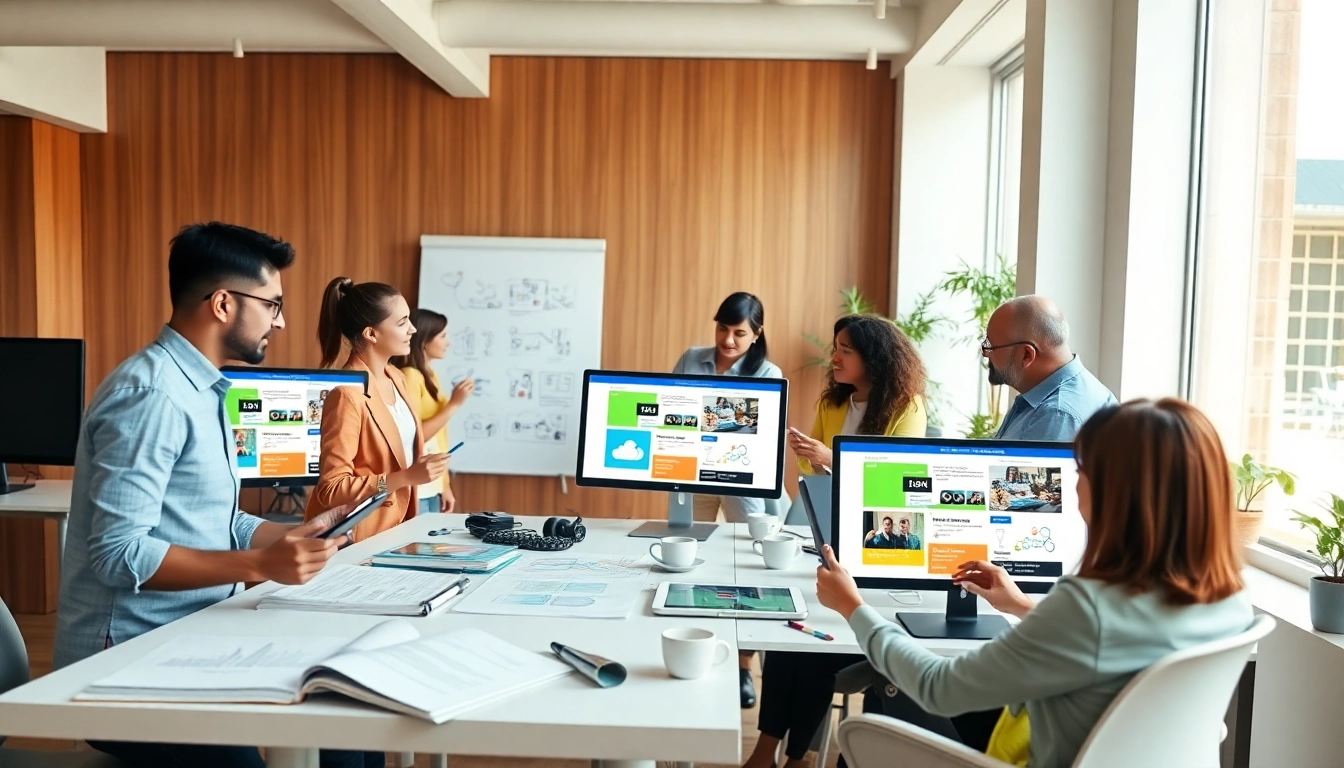 Collaborative web design team creating a SEO-friendly website at MIMA.