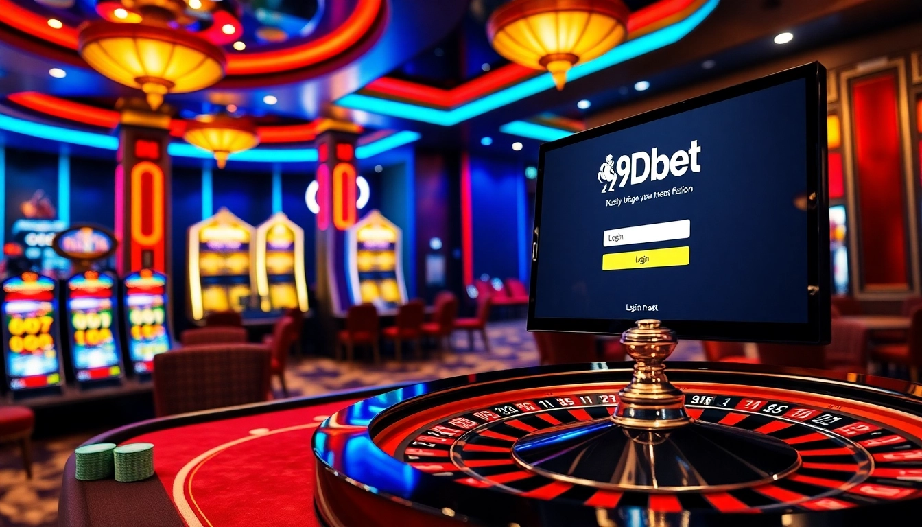 Engage with the exciting world of gambling through the 9Dbet Login interface and luxurious casino ambiance.