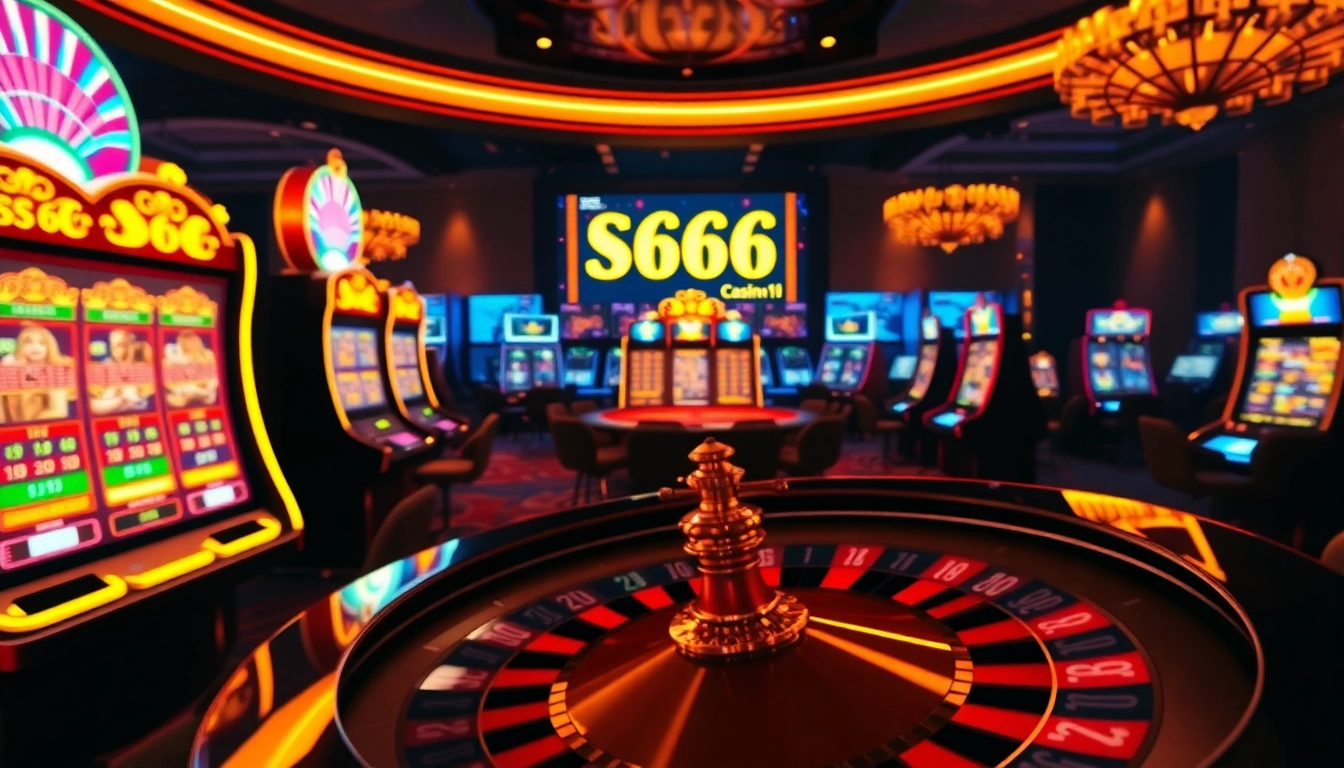Engage with exciting SV66 online gambling experience featuring luxurious casino elements.