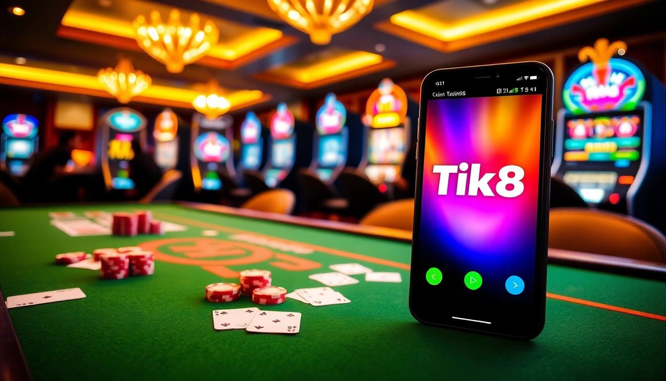 Trải nghiệm sự phấn khích của trò chơi tik88 tại bàn casino sang trọng với các ván poker sống động.