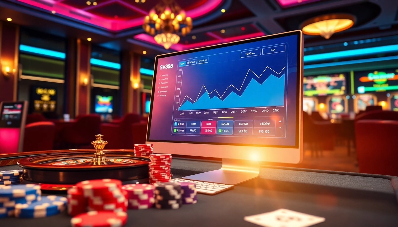 Engage with link vào gà sv388 on a vibrant online gambling interface showcasing excitement and luxury.