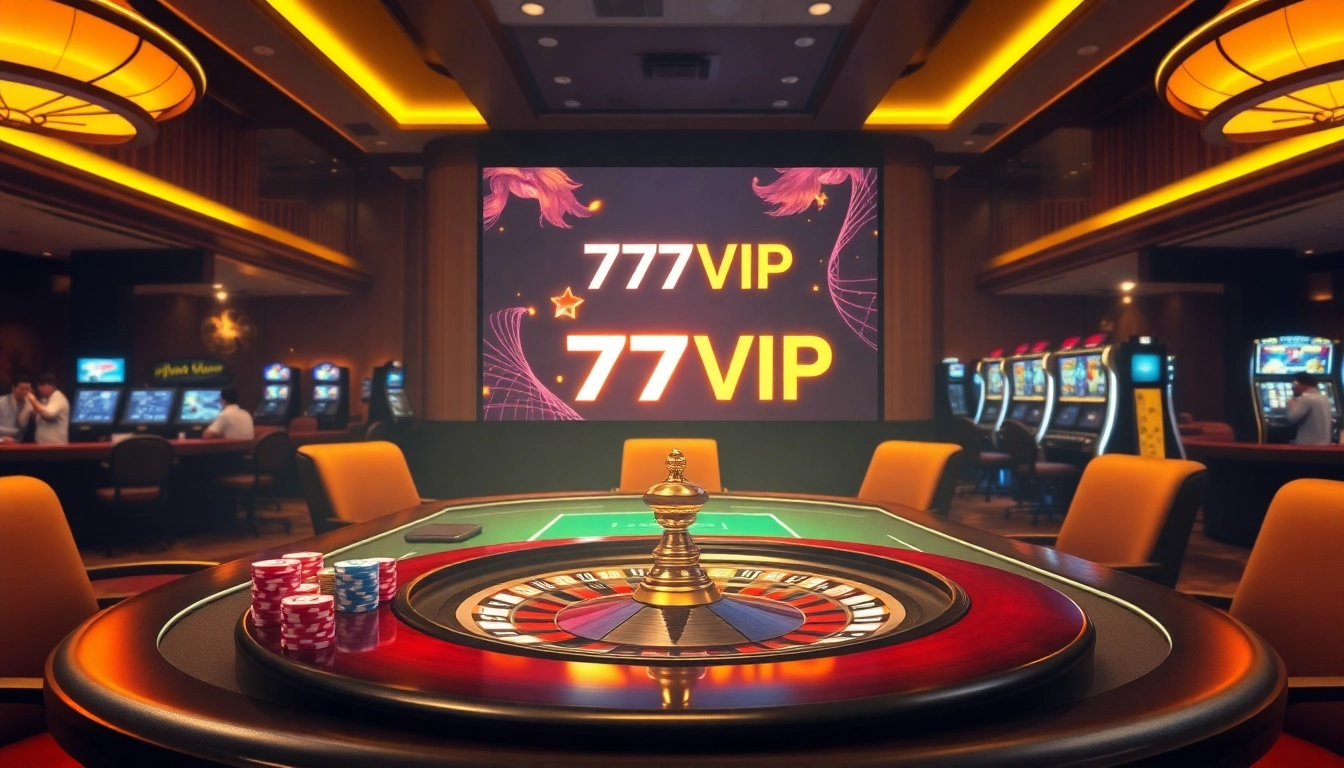 An engaging online casino scene at https://777vip.bio/ showcasing players at the roulette wheel and luxurious poker tables.