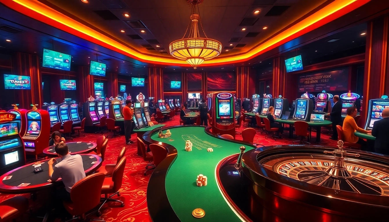 Experience luxury gambling at THABET with vibrant casino tables and exciting slot machines.