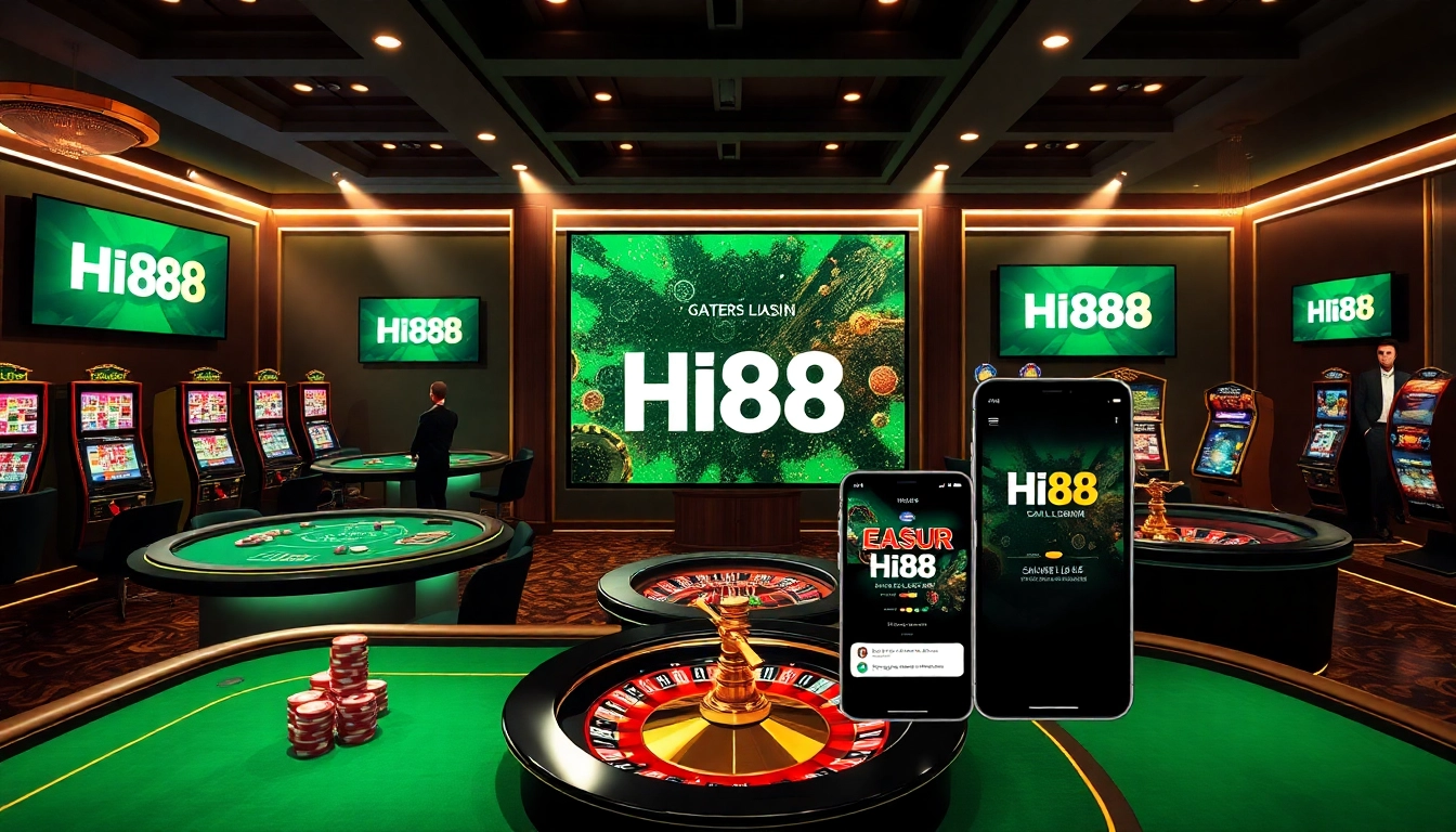 Experience the excitement of Hi88 with modern casino gaming elements and vibrant betting action.