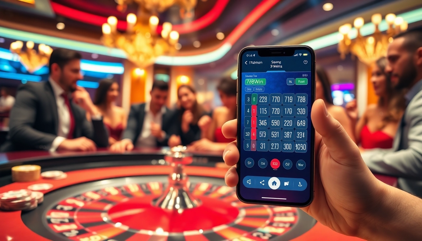 Players enjoying a thrilling casino experience at 78win01 with vibrant roulette table action.