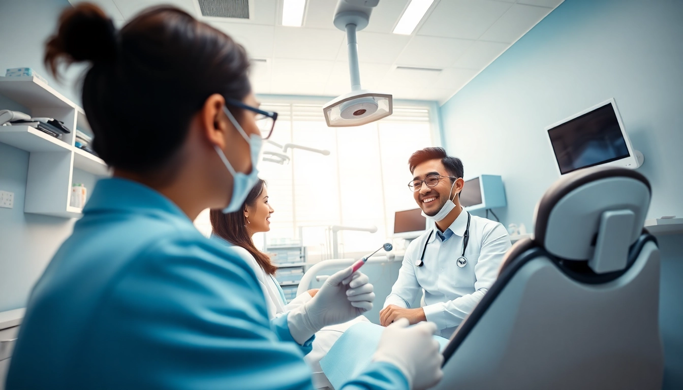 The best dental clinic in Malaysia showcasing a friendly consultation in a modern, well-lit dental environment.