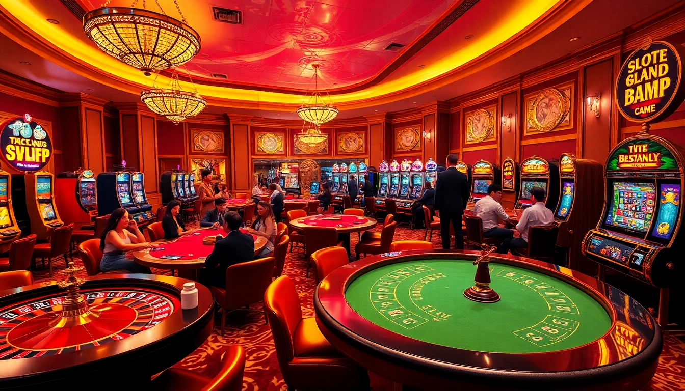 Experience the thrilling atmosphere of https://f168info.com/ with vibrant slot machines and engaging table games.