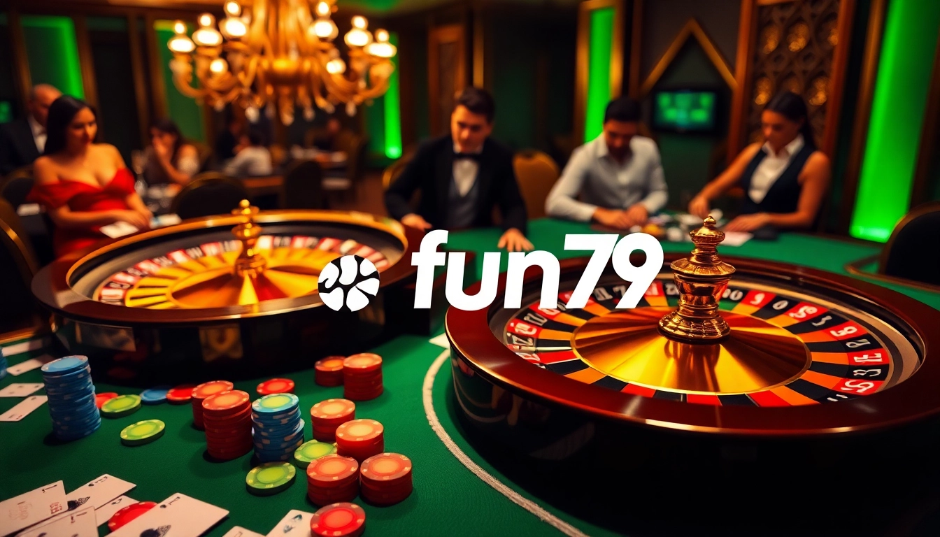 Experience the excitement of gaming at fun79 with vibrant casino tables and thrilling gameplay.