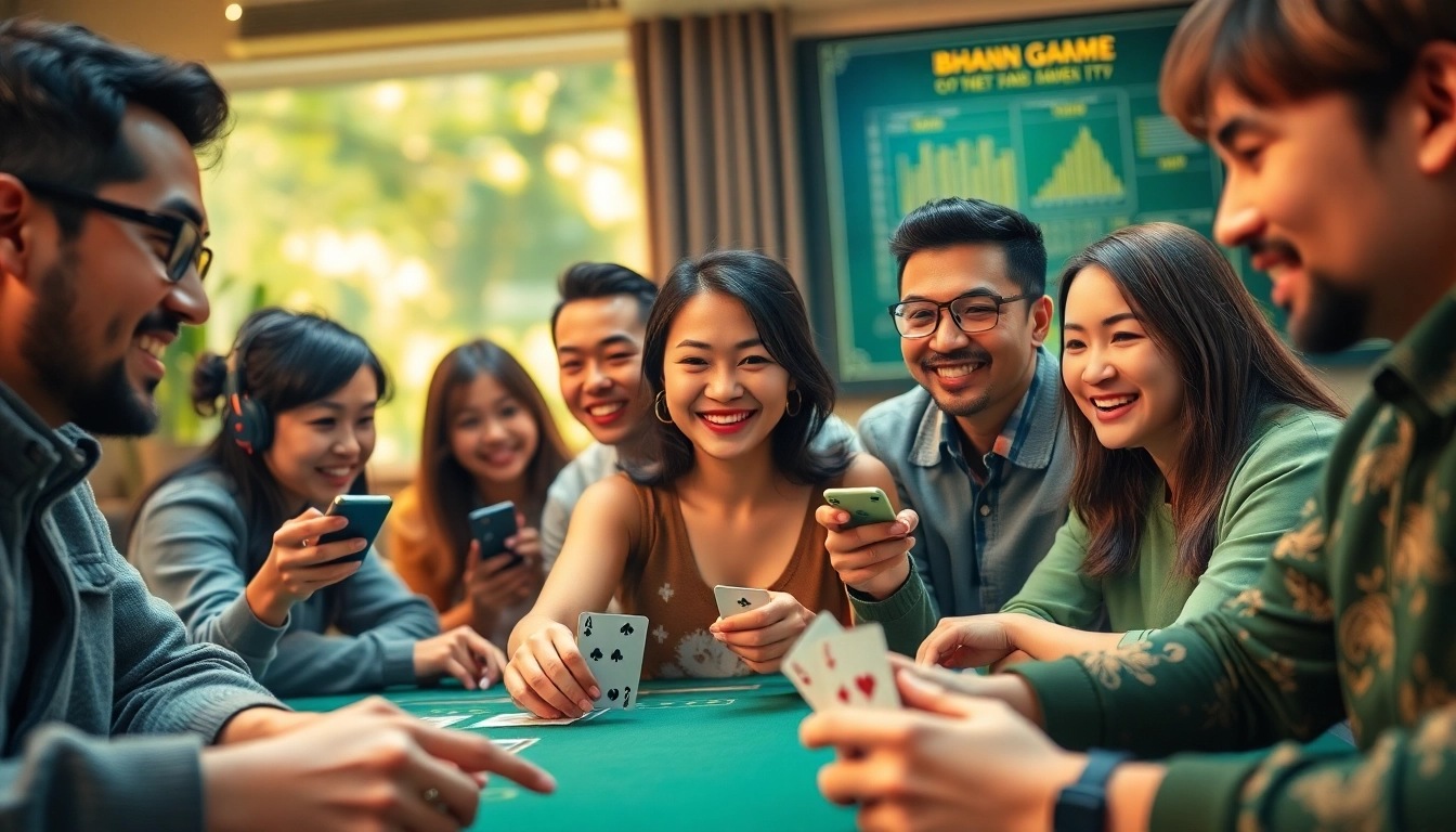 Engaging scene from topgamebaidoithuong.mx showcasing players enjoying popular online card games for real rewards.