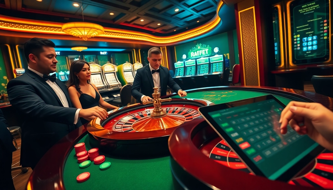 Exciting roulette gameplay at Fun88 casino with vibrant atmosphere and colorful chips.
