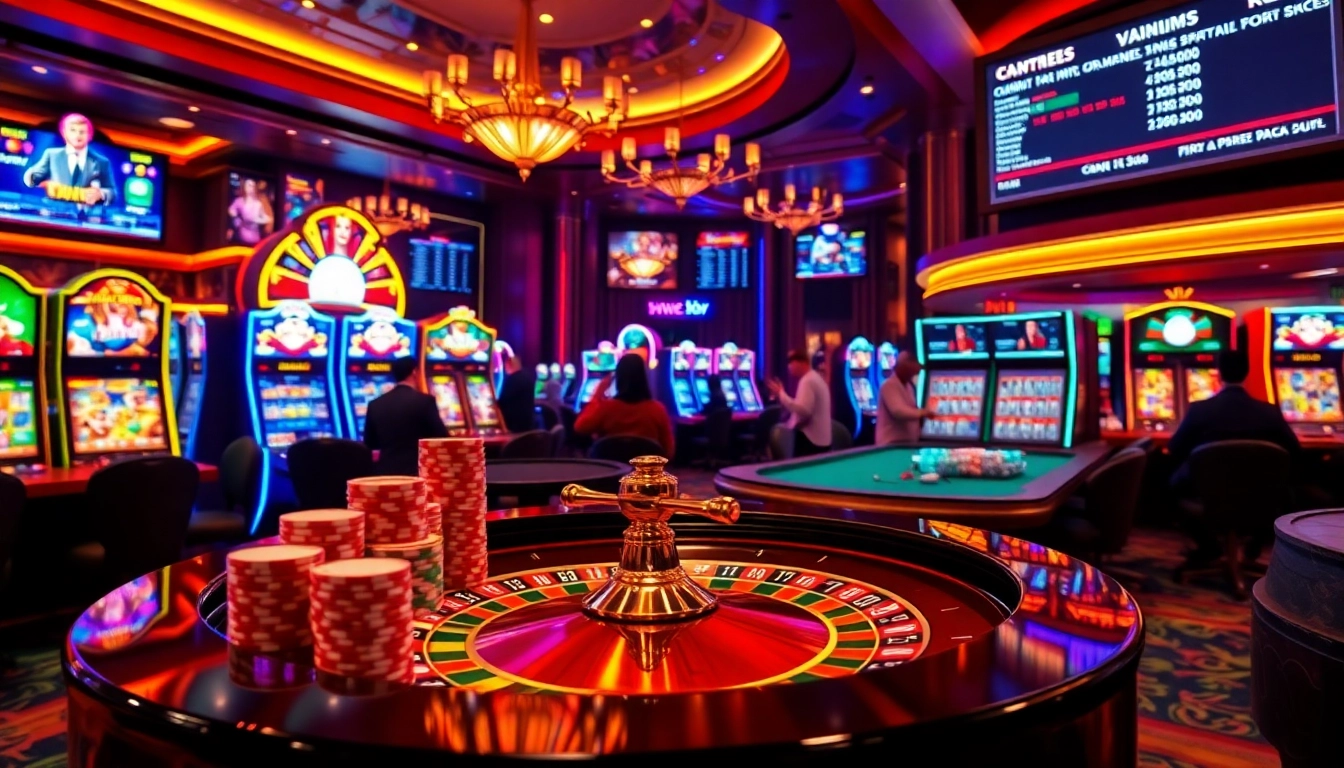 Experience the thrill of Nhà cái Vuabai9 with vibrant roulette and slot machines.