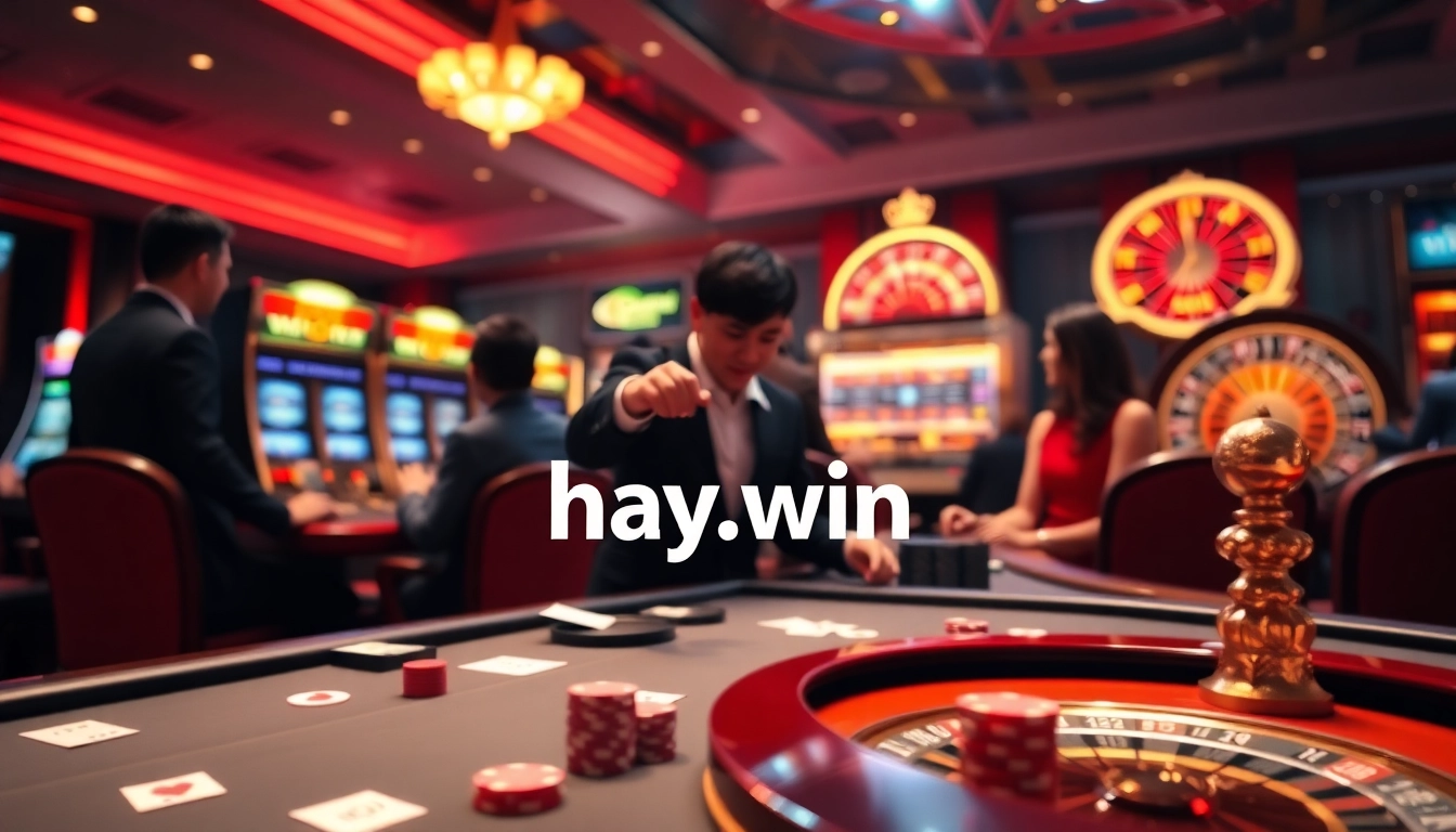 Experience the thrill of gaming on hay.win with vibrant casino visuals and engaging gameplay.