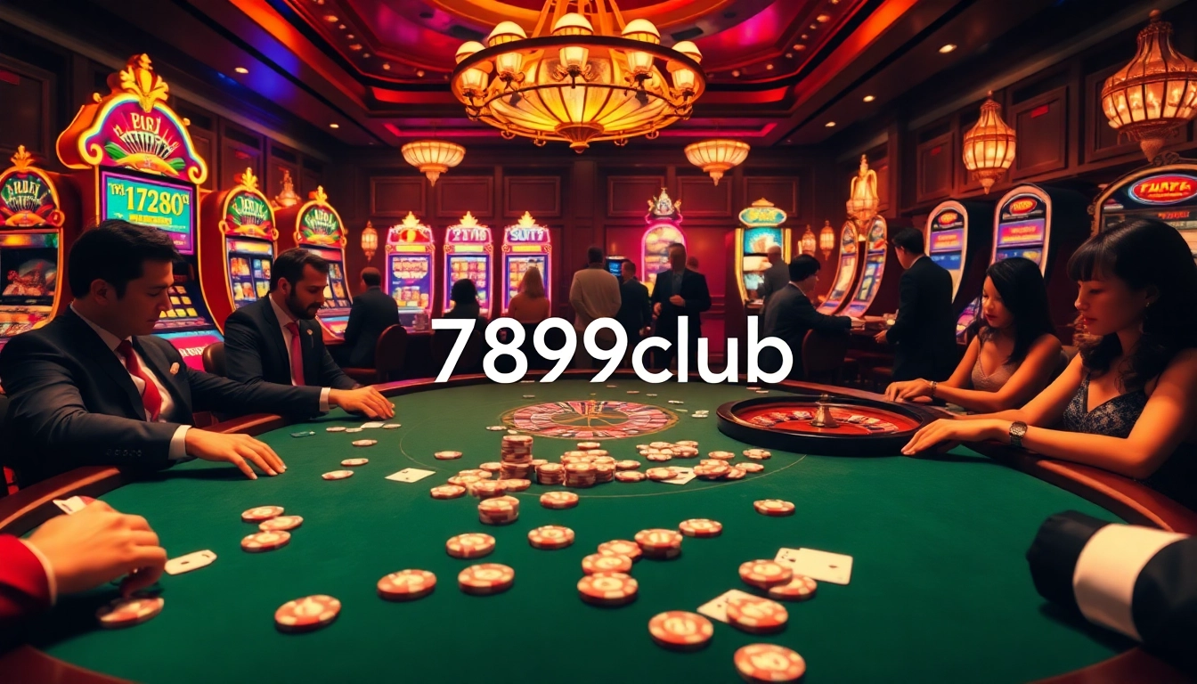 Experience high-stakes gaming action at 789club with luxurious casino elements.