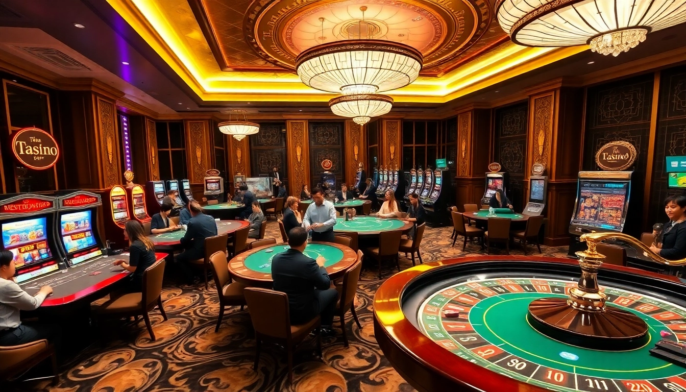 Exciting gaming atmosphere at trang chủ go88 showcasing luxury casino experiences with poker chips and roulette wheel.