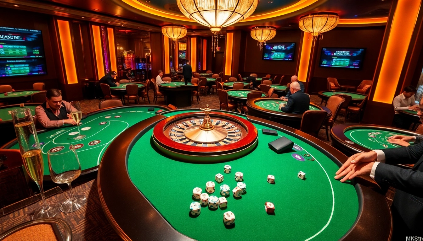 Experience high stakes action at https://mk8th.net/ with a glamorous casino atmosphere and festive decor.