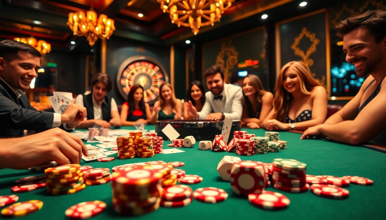 Players enjoy thrilling games at 789CLUB casino, featuring vibrant tables and exciting action.