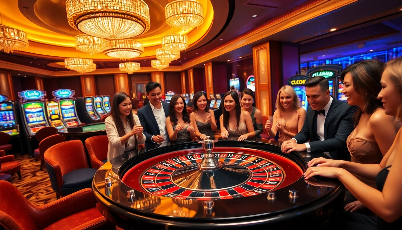 Experience the thrill of luck8 nhà cái uy tín at an upscale casino, featuring dynamic gaming tables.