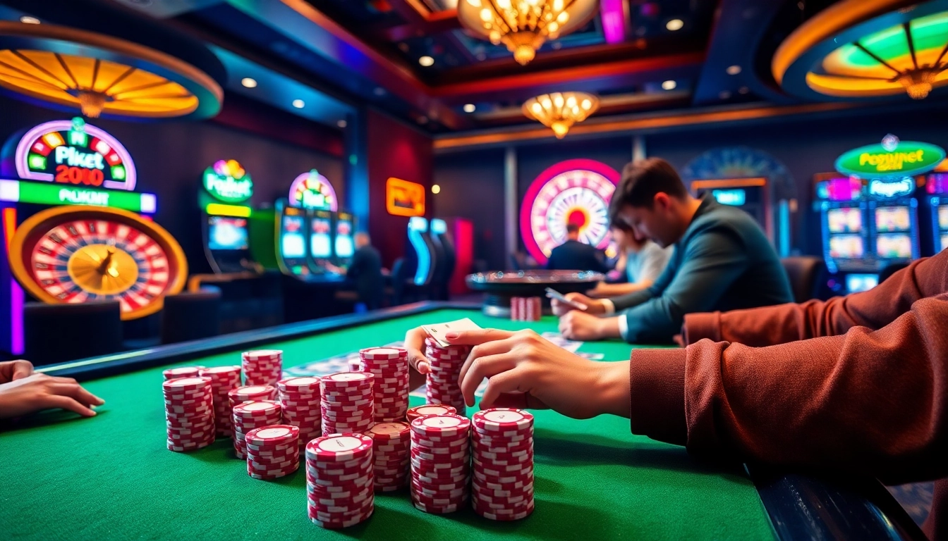 Winning moments at the poker table inspired by https://febet8.com, showcasing chips and cards.