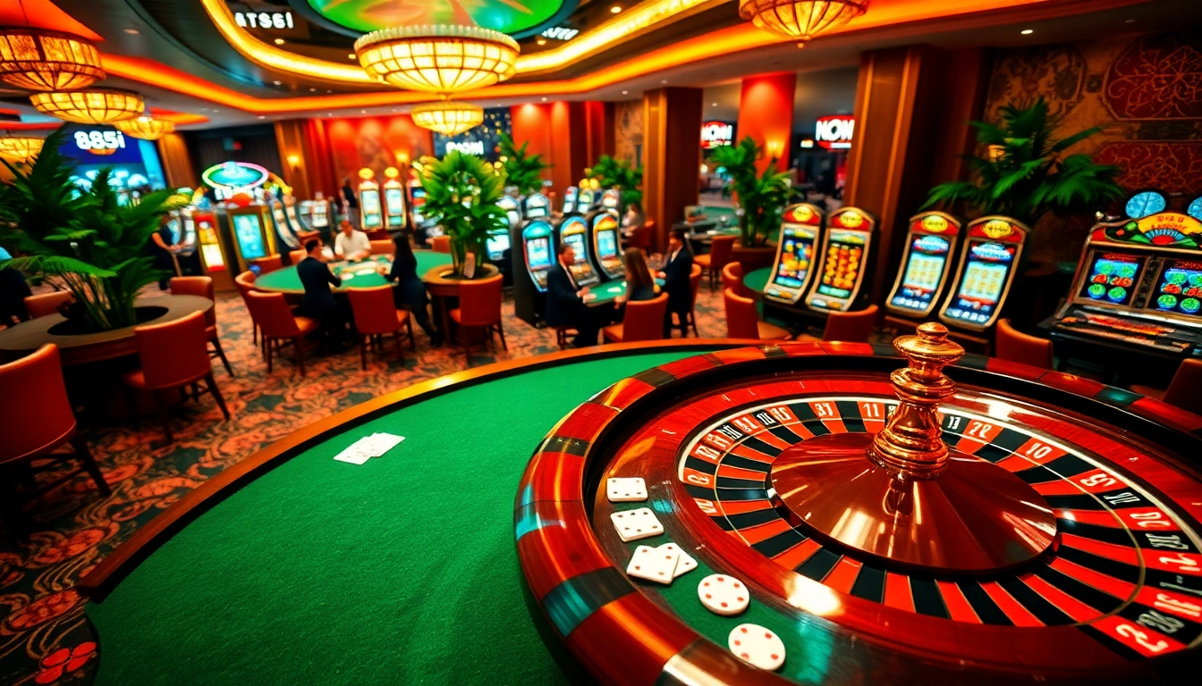 Experience the excitement of 88i casino gaming with vibrant tables and slot machines.