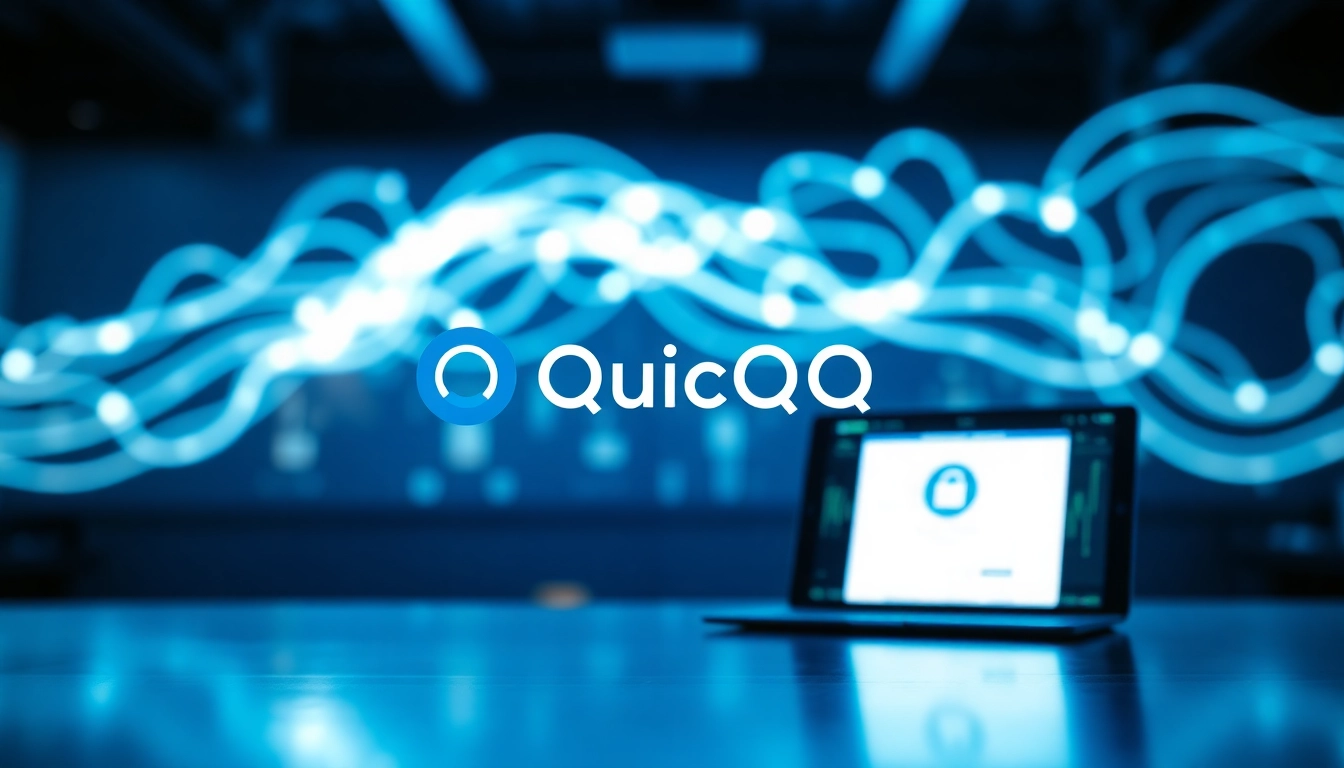 在现代设备上的 QuickQ VPN 界面，显示与全球服务器的无缝连接。