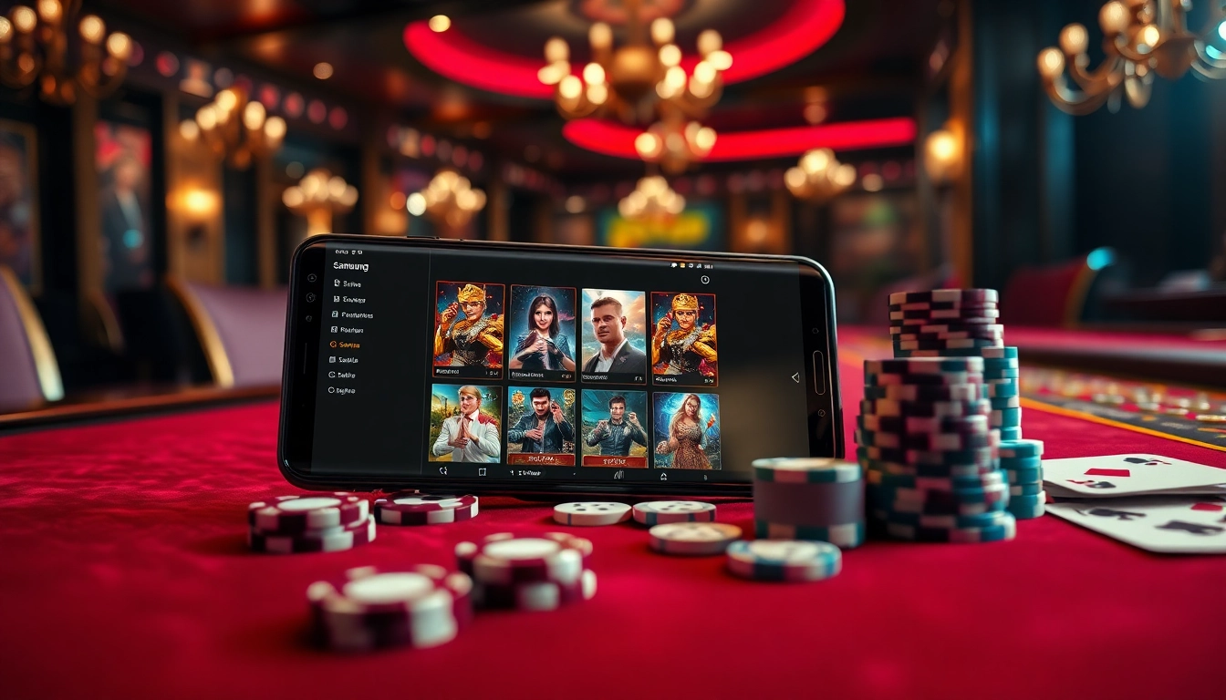 Join the excitement of casino gaming at S8 with a serene gambling atmosphere featuring sleek poker setups.