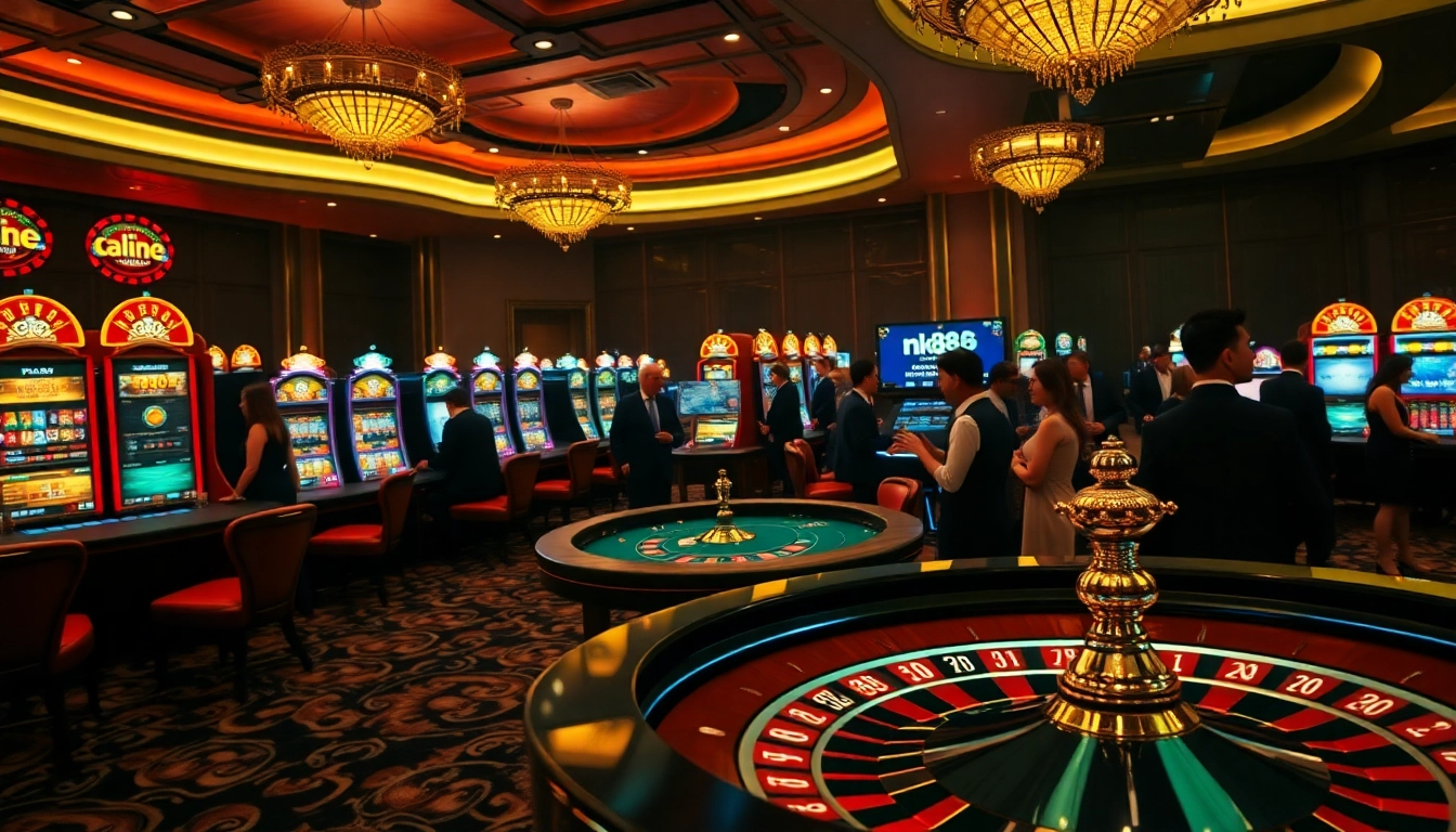 Experience thrilling gameplay at nk88 with vibrant casino tables and exciting slot machines.