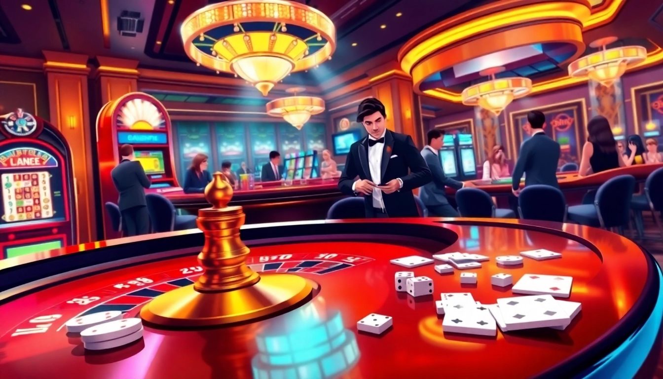 Engaging casino scene illustrating the excitement of gambling while prompting to নিবন্ধন করুন for enhanced player experience.