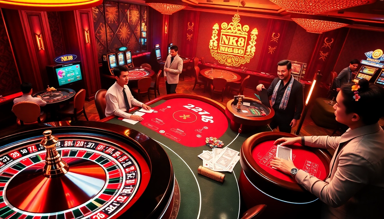 Experience thrilling online gameplay at NK 88 with exciting casino games and vibrant gambling atmosphere.
