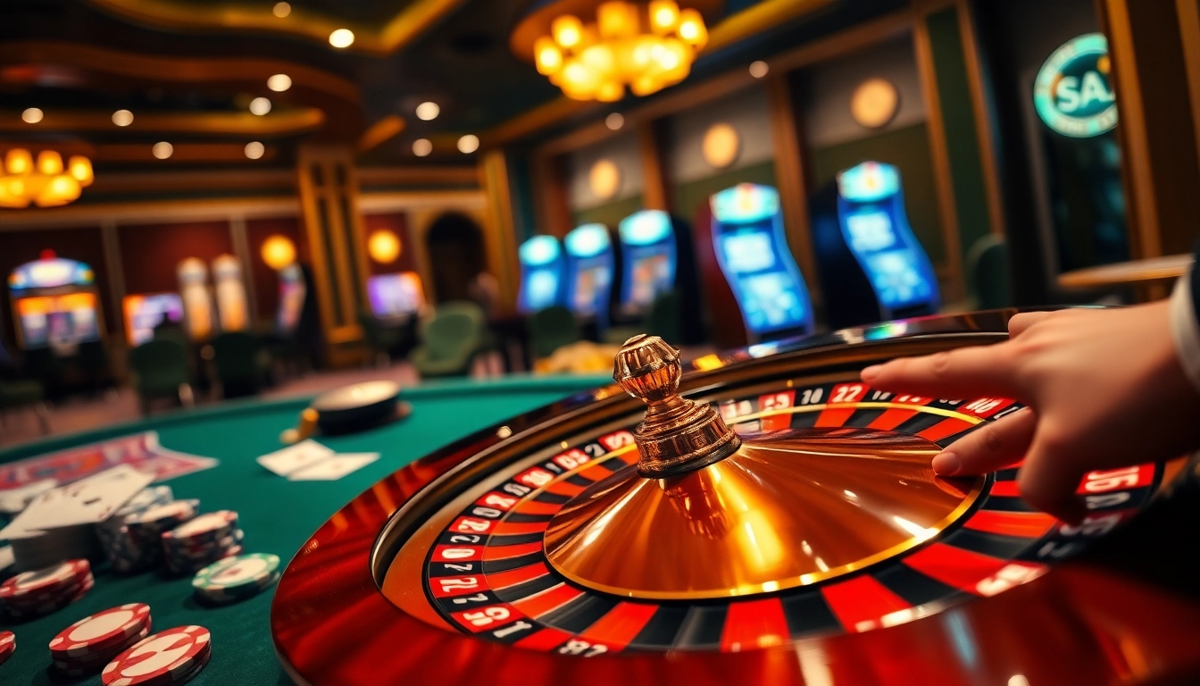 Experience the thrill of viral88 at a luxurious casino with vibrant tables and professional dealers.