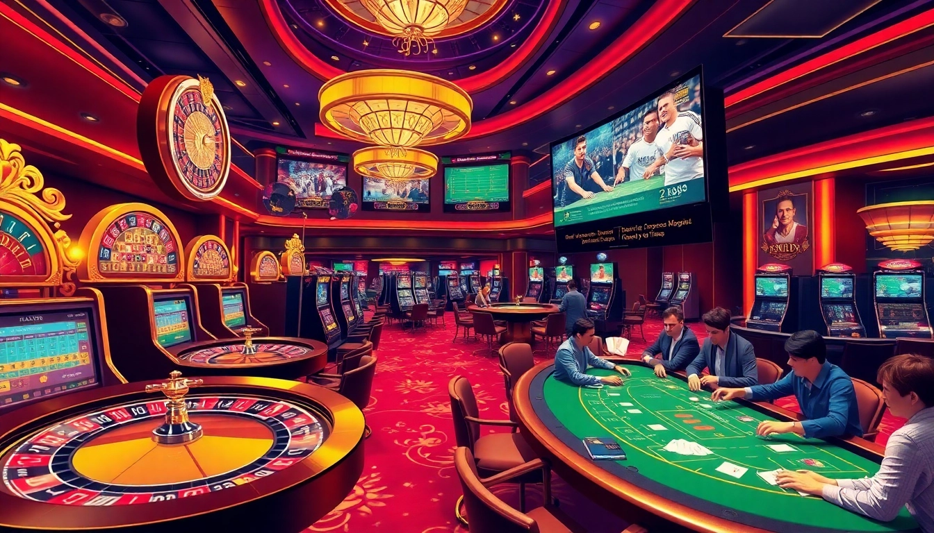 Engaged players at a luxury casino floor enjoying games at xin88.com.