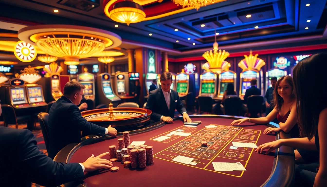 Experience thrilling gameplay at http://fabet0.com/ with luxurious casino tables and vibrant poker chips.