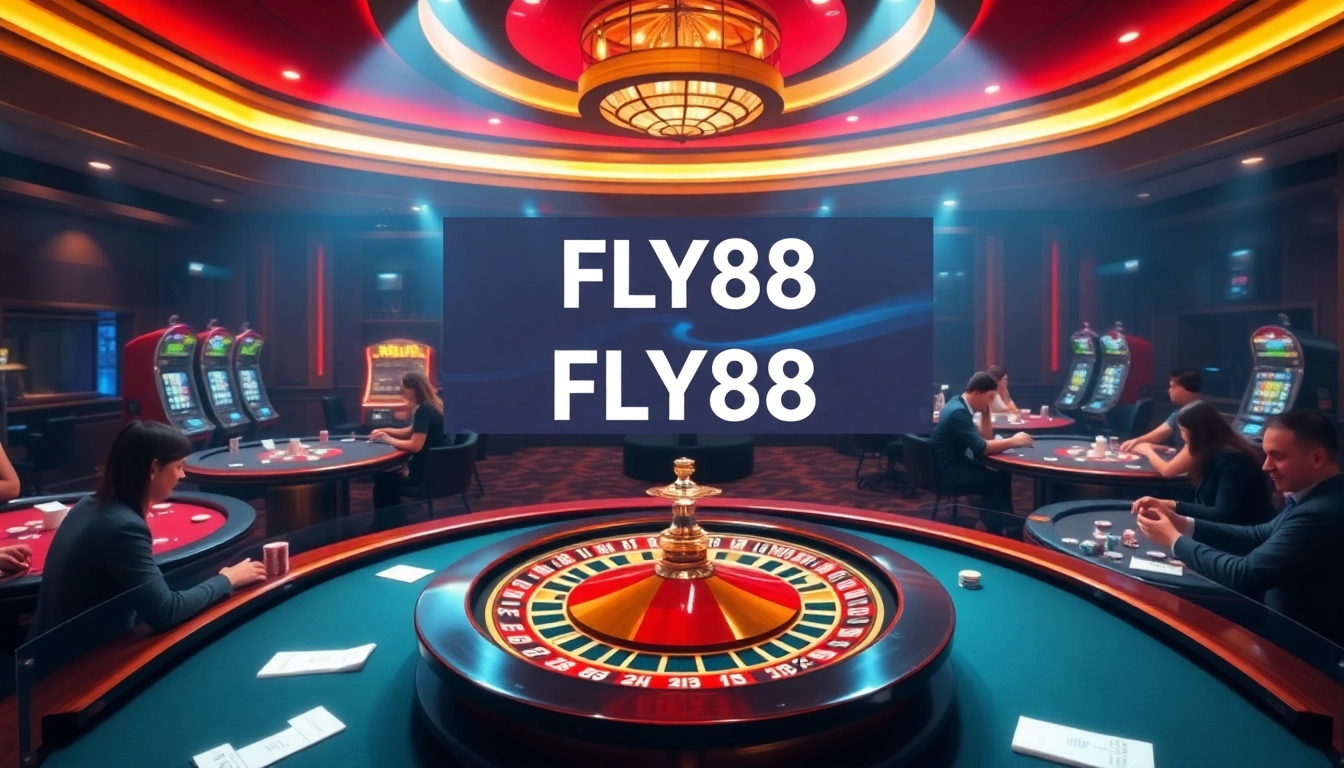 Experience the thrilling ambiance of gambling with FLY88 at luxurious casino tables.