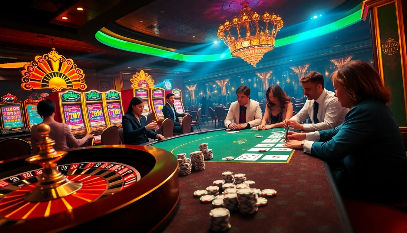 Experience high-stakes excitement at KK55 casino with vibrant games and engaging players.