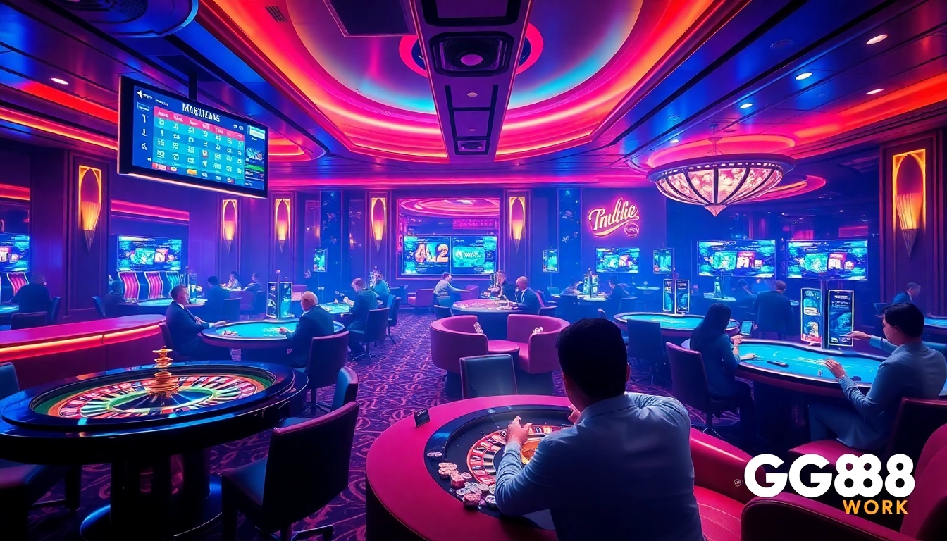 Gambling excitement at GG88 WORK with vibrant casino elements and engaging gameplay.