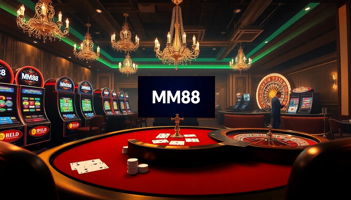 MM88 players strategizing at a luxurious casino table in an exciting game atmosphere.